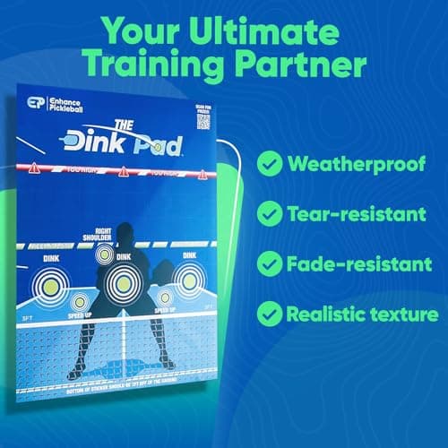 The Official Dink Pad by Enhance Pickleball - Pickleball Rebounder Training Aid - Practice Your Dinks and Improve Your Pickleball Game - Transform Any Wall into a Pickleball Court and Net