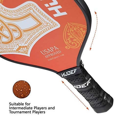 Pickleball Paddle,Pickleball Paddles Lightweight Graphite Carbon Fiber Wide Face Pickleball Paddle Racquet Rackets,Honeycomb Core,Cushion Comfort Grip USAPA Approved