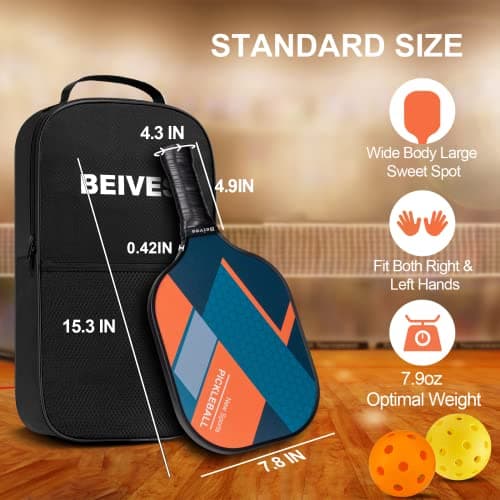Pickleball Paddles, USAPA Standard Fiberglass Surface Pickleball Paddles Set of 2 or 4 Rackets, Pickleball Set with 4 Pickleball Balls &1 Pickleball Bag, Pickle Ball Paddle Set for Men, Women