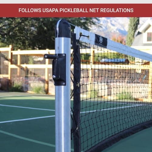 Dominator In Ground Pickleball System - Includes Two Heavy Duty Pickleball Posts with Net and Sleeves - Aluminum, Rust Free, and Follows USAPA Standards