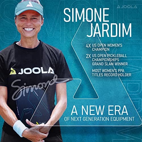 JOOLA Simone Jardim Hyperion CFS Pickleball Paddle - USAPA Approved for Tournament Play - Carbon Fiber Pickleball Racket - Available in 16mm and Swift