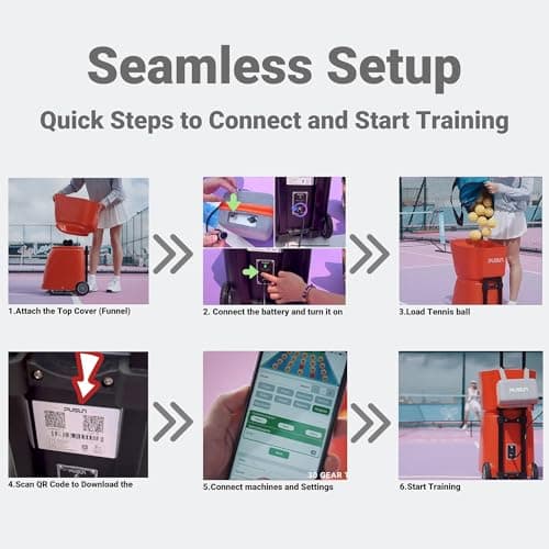 PP-Smart Pro Pickleball Machine – Large Capacity, Long Battery Life, Precise Ball Placement, Adjustable Speed and Spin, Smart Programming, Ideal for Training All Skill Levels