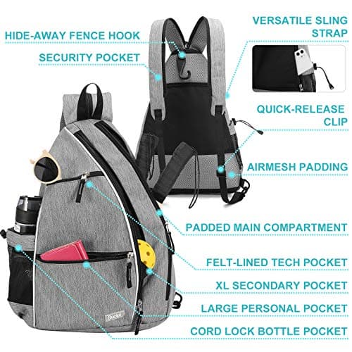 Sucipi Pickleball Bag Pickleball Backpack for Women Men Pickleball Paddle Backpack Reversible Pickleball Paddle Bag Pickleball Rackets Bags for Ladies