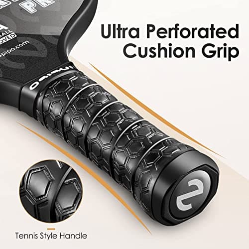 niupipo Pickleball Paddles Set of 2/4/1, USAPA Approved Graphite Carbon Fiber Pickleball Rackets, Polypropylene Honeycomb Core, Cushion 4.72In Grip, Bag/Cover, Pickle Ball Paddle Set for Men Women
