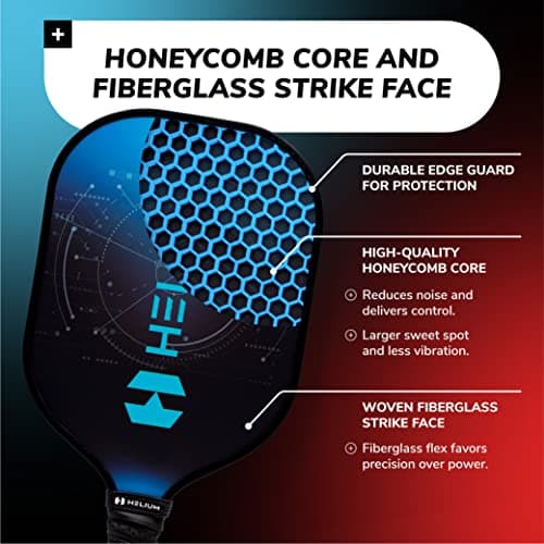 Helium Versus Pickleball Set - Pickleball Paddles with Honeycomb Core, Graphite Strike Face, and Premium Comfort Grip – 4 Balls and Convenient Sports Bag Included (Set of 2 or Set of 4 Paddles)