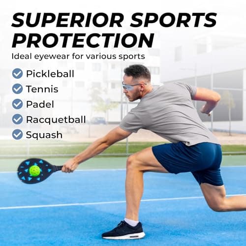 Tourna Specs Eye Guards for Enhanced Visibility and Protection in Tennis, Pickleball, and Golf