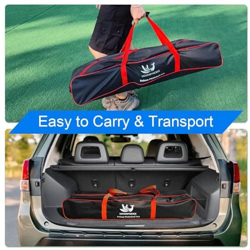 22FT Regulation Size Pickleball Net for Driveway, Outdoor Balls and Portable Carry Bag, Weather Resistance Strong Steel Frame