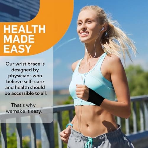 Wrist Brace,Carpal Tunnel Wrist Brace Wrist Wraps Wrist Support Tendonitis Sprains（M-Black）