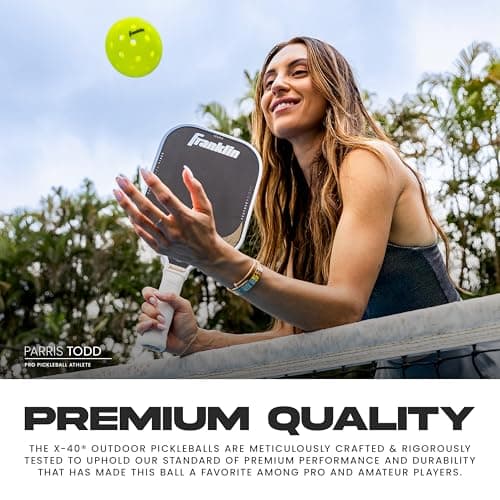 Franklin Sports X-40 Outdoor Pickleballs - Official Ball of USA Pickleball, APP Tour + Pickleball US Open - 3 Packs, 12 Packs, 36 Pickleball Buckets, 50, 100 + 400 Bulk Packs of Regulation Pickleballs