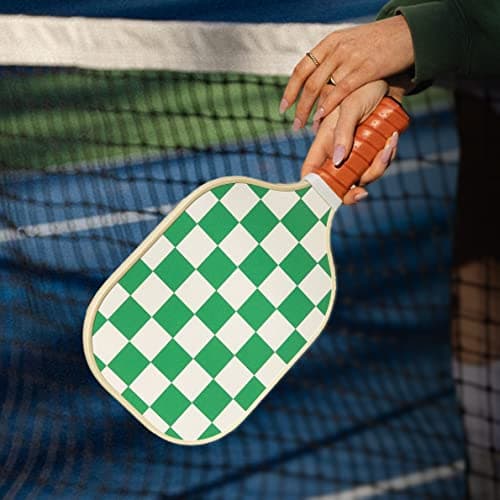 Stylish Premium Pickleball Paddle Racket | Durable Fiberglass Surface | Honeycomb Core | Perfect Addition to a Pickleball Set | Indoor Outdoor Pickle Ball Paddle