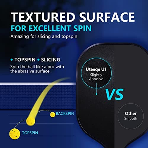 Pickleball Paddles, Graphite Pickleball Paddles Set of 2【Textured High Grit & Spin】【Thermoformed】 USAPA Approved Lightweight Non-Slip Contour Grip Pickleball Rackets Incl. 4 Outdoor Balls & Carry Bag