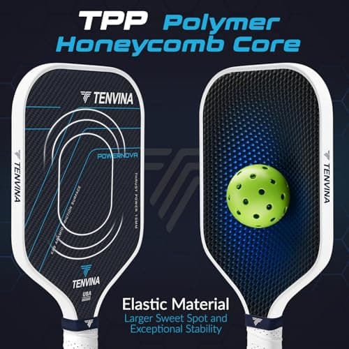 TENVINA Pickleball Paddles, Multi-Layer T700SC Textured Carbon Fiber Pickleball Paddle, 4-Types of Shapes and Thicknesses, USAPA Approved Pickle Ball Paddle, Strong Spin and Power Surface