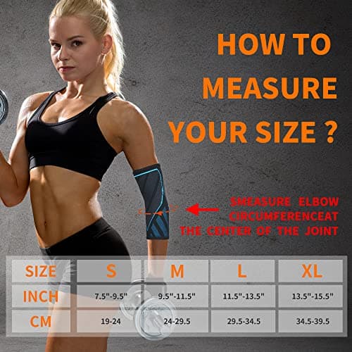 Arm Supports Sleeve,Elbow Compression Sleeve(1 Pair)，Tennis Elbow Braces for Tendonitis and Tennis Elbow，Arm Supports golfer，tennis elbow relief for women & men,elbow sleeve for weightlifting