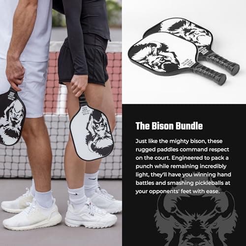 Carbon Graphite Pickleball Paddles - Lightweight Pickleball Rackets | Honeycomb Composite Core Improves Pickle Ball Placement and Increases Power | Durable Unibody Construction