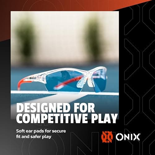 ONIX Pickleball Owl Protective Comfortable Secure Soft and NonSlip Eyewear Modern and Lightweight Design