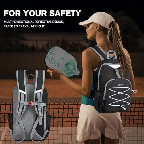 G4Free Pickleball Bag, Pickleball Backpack for Women and Men, Padel Bag Fits 2 to 4 Paddles, Gifts for Pickleball Lovers