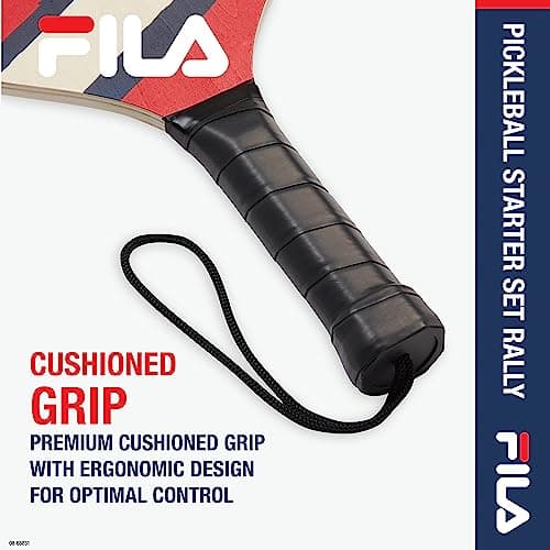 FILA Accessories Pickleball Paddles Set of 2 - Includes 2 Pickleball Rackets, 2 Outdoor Pickleball Balls, Pickleball Racket Game Equipment Mesh Bag