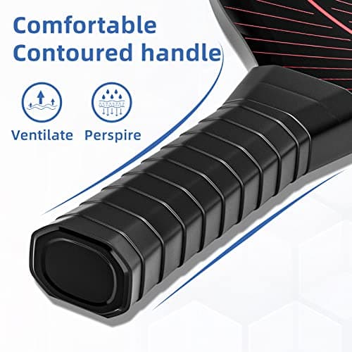 Pickleball Paddles, Pickleball Set with 4 Premium Wood Pickleball Paddles, 4 Pickleball Balls, 4 Cooling Towels & Carry Bag, Pickleball Rackets with Ergonomic Cushion Grip, Gifts for Men Women