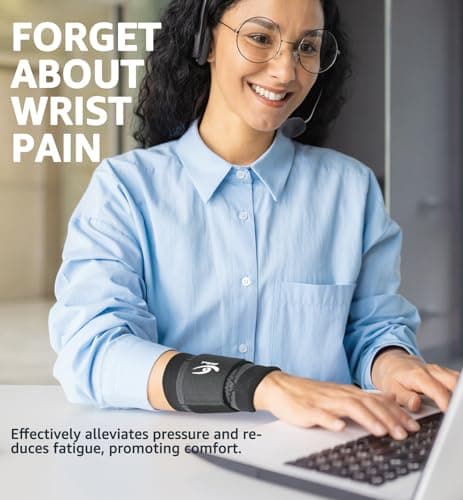 HiRui Wrist Brace/Wraps Wrist Compression Strap and Support for Work Fitness Weightlifting Sprains Tendonitis, Carpal Tunnel Arthritis, Pain Relief, Adjustable Wristbands 2 PACK (Black, M)