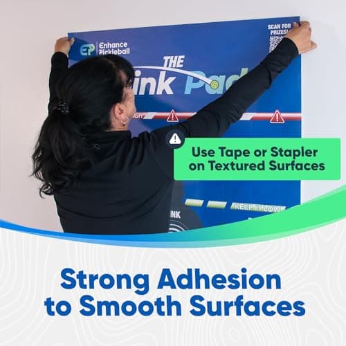 The Official Dink Pad by Enhance Pickleball - Pickleball Rebounder Training Aid - Practice Your Dinks and Improve Your Pickleball Game - Transform Any Wall into a Pickleball Court and Net