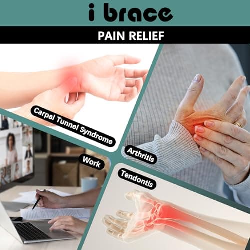 Partial Zone Compression Wrist Sleeve for Carpal Tunnel with Thumb Support, Reversible Splint for Typing, Gardening, Golf, Yoga, Tennis, Wrist Support Brace for Men & Women-PAIR