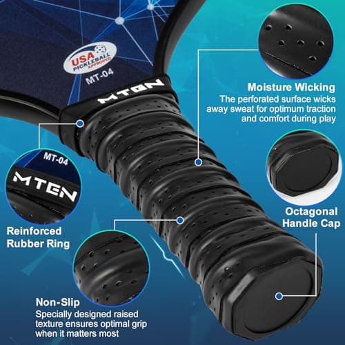 Pickleball Paddles, USAPA Approved Fiberglass Surface Pickleball Set with Pickleball Rackets, Pickleball Paddles Set ​for Men Women