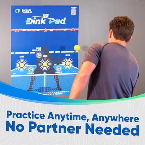 The Official Dink Pad by Enhance Pickleball - Pickleball Rebounder Training Aid - Practice Your Dinks and Improve Your Pickleball Game - Transform Any Wall into a Pickleball Court and Net