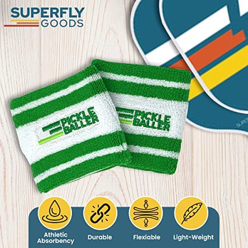 Sweatbands Pickleball Golf Tennis Great Gift or for Your Sports or Team Wristband Sports Band Set Including Towel Wrist and Head Sweatbands