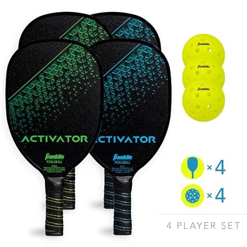 Franklin Sports Pickleball Paddle and Ball Set - Wooden Pickleball Rackets + Pickleballs - Activator - USA Pickleball (USAPA) Approved