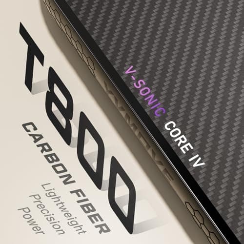 T800 Carbon Fiber Pickleball Paddles with 16mm V-Sonic IV Dynamic Core, Premium Pickle Ball Racket with Enhanced Control & Ultimate Spin, USAPA Approved