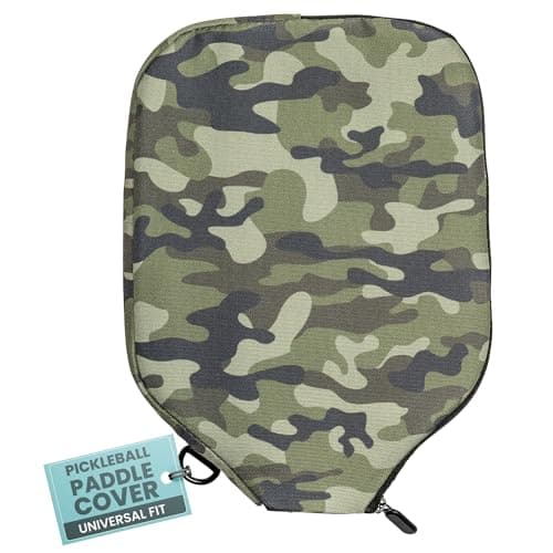 Pickleball Paddle Sleeve | Canvas Cover with Padding and Zipper | Protective Paddle Case for Rackets | Lightweight Pickleball Holder for Storage | Cover Only | Elongated & Standard Size