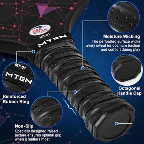 Pickleball Paddles, USAPA Approved Fiberglass Surface Pickleball Set with Pickleball Rackets, Pickleball Paddles Set ​for Men Women