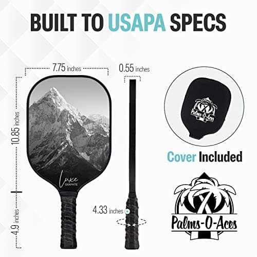 Carbon Fiber Pickleball Paddle - USAPA Approved - Lightweight Pickleball Racket - Enhanced Spin Texture – 16MM T700 Premium Graphite Pickleball Paddles - Cover Included