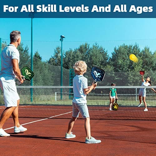 Pickleball Paddles, USAPA Approved Pickleball Paddle Set of 4, Fiberglass Surface Pickleball Set, 4 Pickleball Balls, 4 Cooling Towels, Pickleball Bag, Pickle Ball Paddle for Men Women