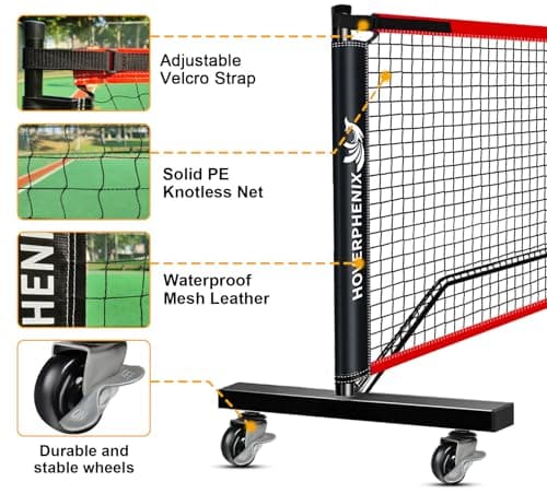 22FT Regulation Size Pickleball Net for Driveway, Outdoor Balls and Portable Carry Bag, Weather Resistance Strong Steel Frame