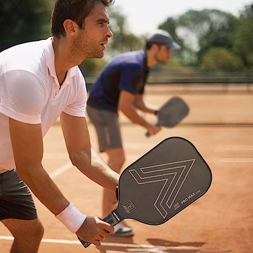 YC DGYCASI 16mm Pickleball Paddles Professional, 2025 USAPA Approved T700 Carbon Fiber Surface Pickle Paddle(CFS), Polypropylene Lightweight Honeycomb Core, Cushion Comfort Grip, with Cover Case Black