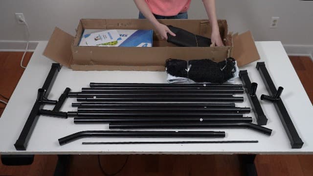 3 in 1 Pickleball Net, 4 Carbon Fiber Paddles and 4 Balls. Complete Regulation Size Portable Pickleball Net Bundle Set for Outdoors or Indoors. With 4 USAPA Approved Carbon Fiber Paddles and 4 Balls