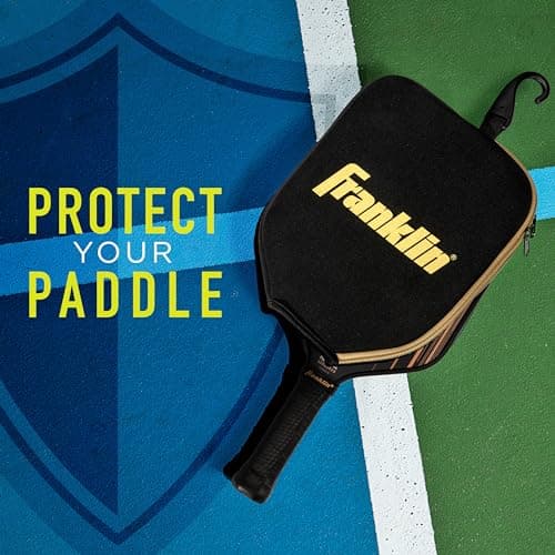 Franklin Sports Pickleball Paddle Cover - Protective Padded Cover with Fence Hook - Universal Size Paddle Case
