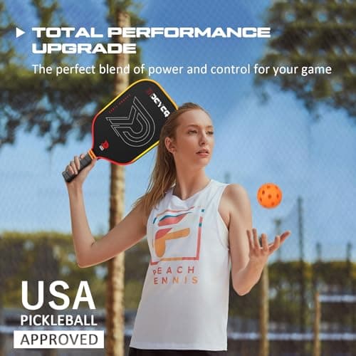 Pickleball Paddles - Professional Carbon Fiber Paddle with Honeycomb Core Pickleball Rackets - Lightweight Precision & Enhanced Shock Absorption for High Spin & Powerful Shots