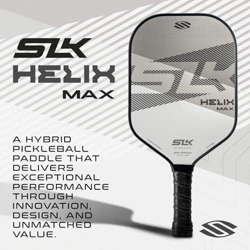 SLK Helix Pro Pickleball Paddle | Carbon Fiber & Fiberglass Hybrid Face | Thermoformed Carbon Fiber Core | Unmatched Control