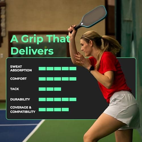 ADV Felttac Pickleball Grip Tape - Soft, Very Durable, Sweat Absorbing Pickleball Overgrip Tape - Dry & Comfortable Pickleball Paddle Grip Tape - Easy to Use & Easy to Install