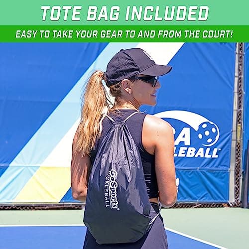 GoSports Pickleball Sets - Classic, Retro, Steel Blue, or Yellow - Includes 4 Paddles, 4 Regulation Pickleballs and Carry Case