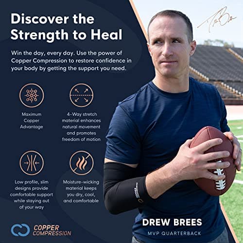 Copper Compression Leg Compression Sleeve - Copper Infused Knee Stabilizer Brace for Running, Meniscus Tear, ACL, MCL, Arthritis, Joint Pain Relief - Thigh & Calf Support for Men & Women