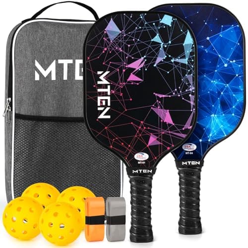 Pickleball Paddles, USAPA Approved Fiberglass Surface Pickleball Set with Pickleball Rackets, Pickleball Paddles Set ​for Men Women