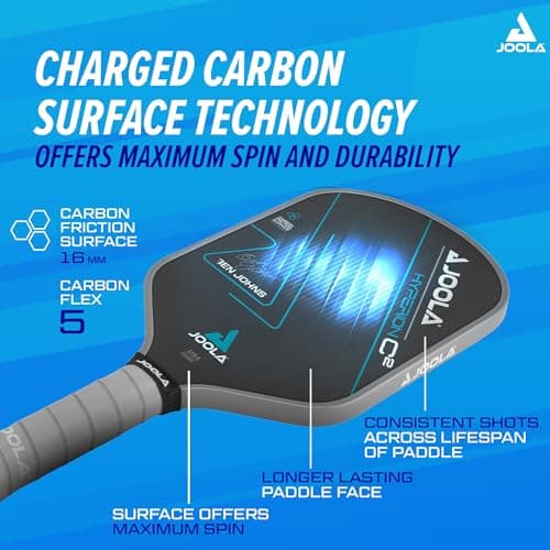 JOOLA Professional Pickleball Paddles – Charged Surface Technology for Power & Feel – Select Perseus or Hyperion Shape – Fully Encased Carbon Fiber – USAP Approved – Well Balanced w/Pop & Control