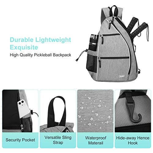 Sucipi Pickleball Bag Pickleball Backpack for Women Men Pickleball Paddle Backpack Reversible Pickleball Paddle Bag Pickleball Rackets Bags for Ladies
