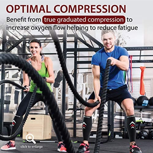 Rymora Calf Compression Sleeves Men Women - Leg Compression Sleeve Footless Socks - Shin Splint Relief Fitness Running