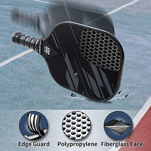 niupipo Pickleball Paddles Set of 2/4, USAPA Approved Lightweight Pickleball Rackets, Durable Fiberglass Surface with Polypropylene Honeycomb Core, Cushion Grip and Carry Bag