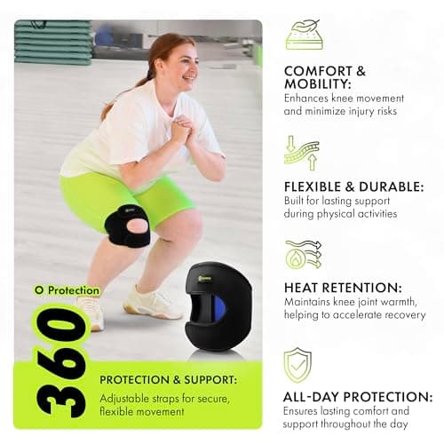 GARNO Knee Brace for Pain Relief by Meniscus Tear, MCL, Arthritis, ACL, Osgood Schlatter, Compression Patellar Tendon Support Strap for Working Out, Running, Weightlifting; Men, Women; (Large Size)
