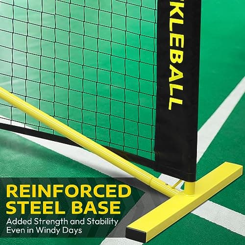 A11N SPORTS Portable Pickleball Net System, Regulation Size with Metal Frame and PE Net, Includes Carrying Bag